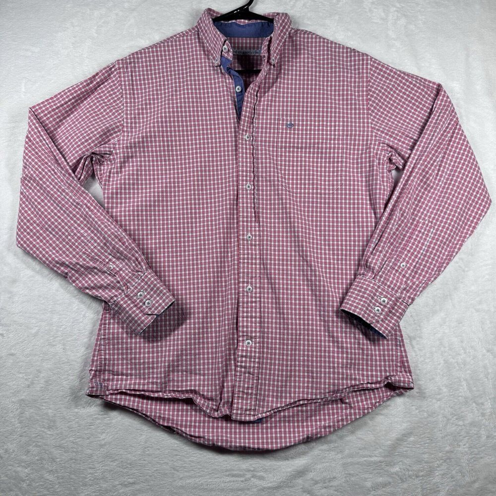 Southern Tide Pink Plaid LS Button Down Shirt Mens Size Small Casual Classic